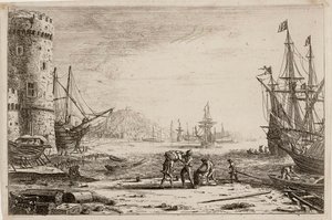 グレートタワーのある海の港 作： Claude Lorrain
